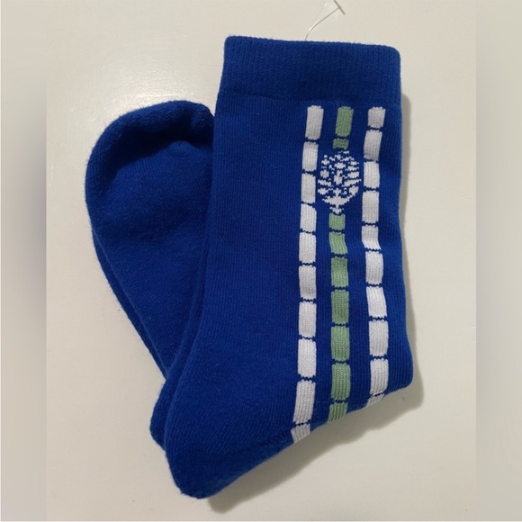 NWOT Free People Fast Lane Crew Socks in Blue One Size - Picture 4 of 4